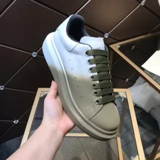 Alexander McQueen Oversized Sneaker White to Olive Gradient Lifestyle Sneakers