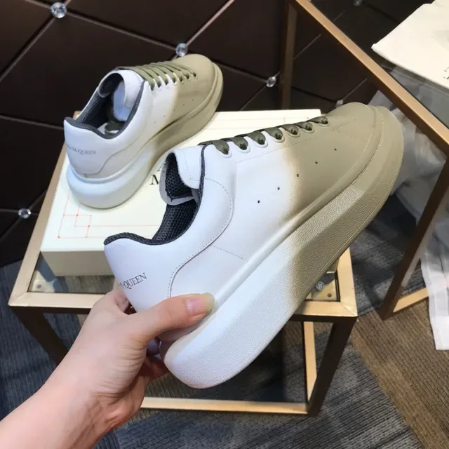 Alexander McQueen Oversized Sneaker White to Olive Gradient Lifestyle Sneakers 4