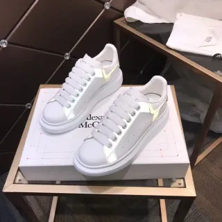 Alexander McQueen Oversized Sneaker White Yellow Platform Sole Paneled Upper Lifestyle Sneakers
