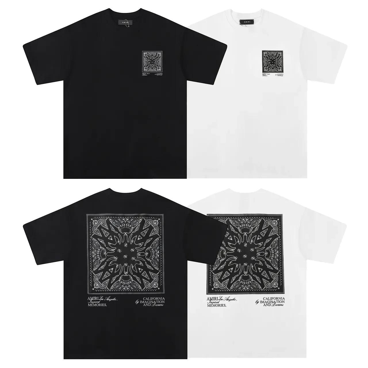 Amiri Bandana Print Graphic T-Shirt 6
