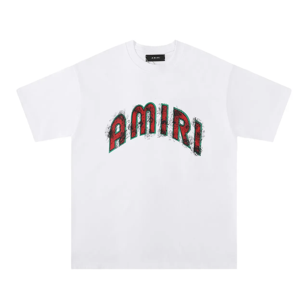 تيشيرت أبيض Amiri بشعار مقوس متهالك 3
