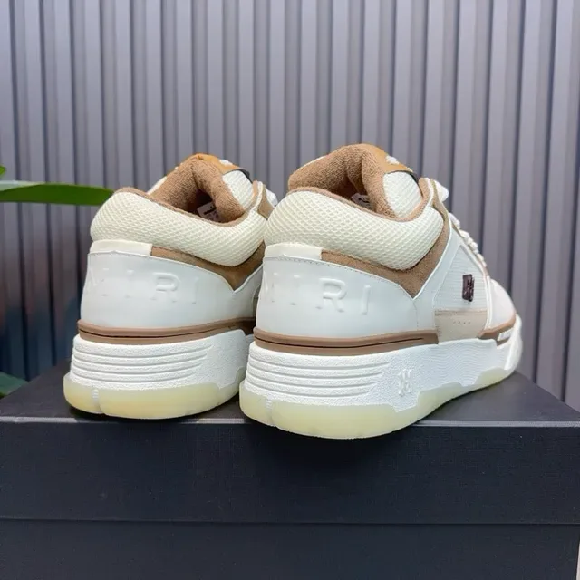 Amiri MA Court Off-White and Tan Lifestyle Sneakers 2