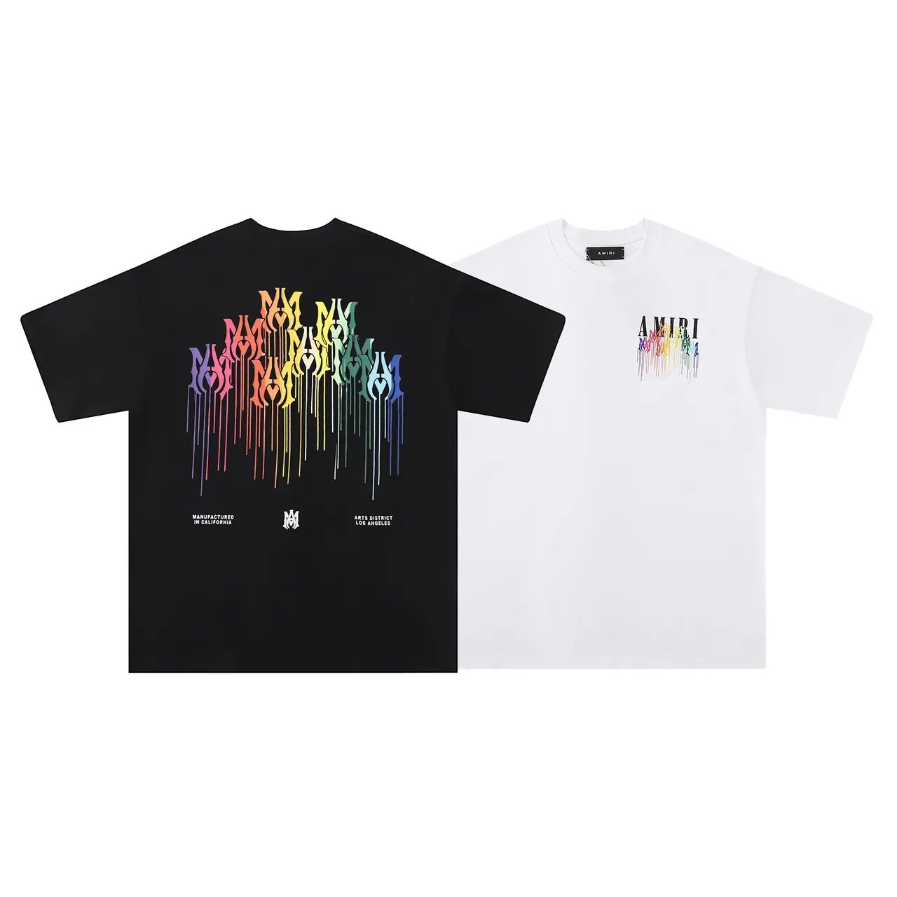 تيشيرت Amiri جرافيك بشعار Rainbow Drip 8