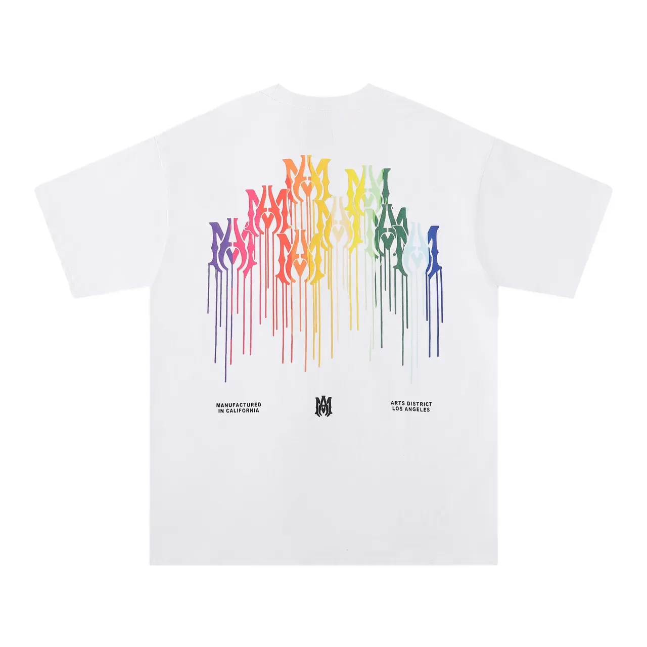 تيشيرت Amiri جرافيك بشعار Rainbow Drip 11
