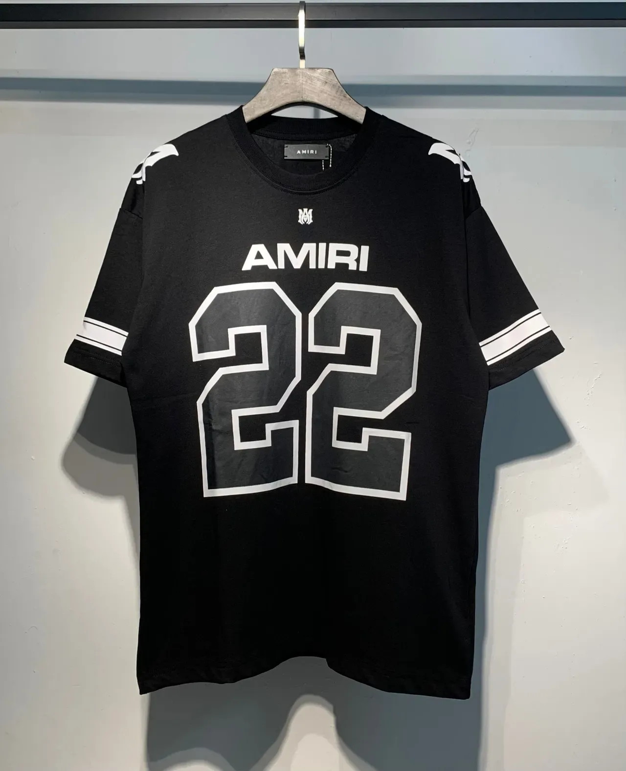 Amiri Rouge et Blanc Oversized Fit Manches Rayées Athlétiques Jersey 3
