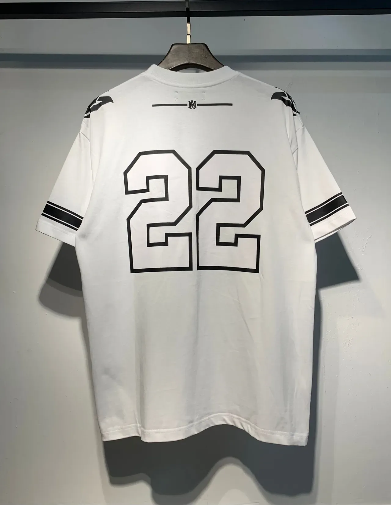 Amiri Rouge et Blanc Oversized Fit Manches Rayées Athlétiques Jersey 4