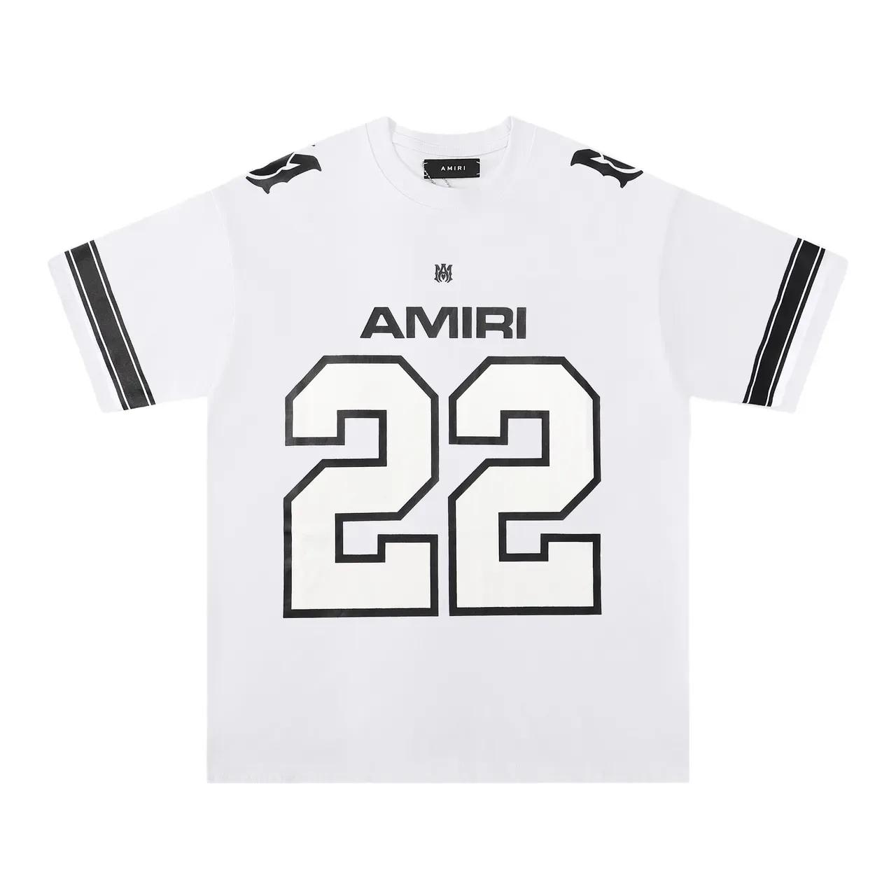 Amiri Rouge et Blanc Oversized Fit Manches Rayées Athlétiques Jersey 11