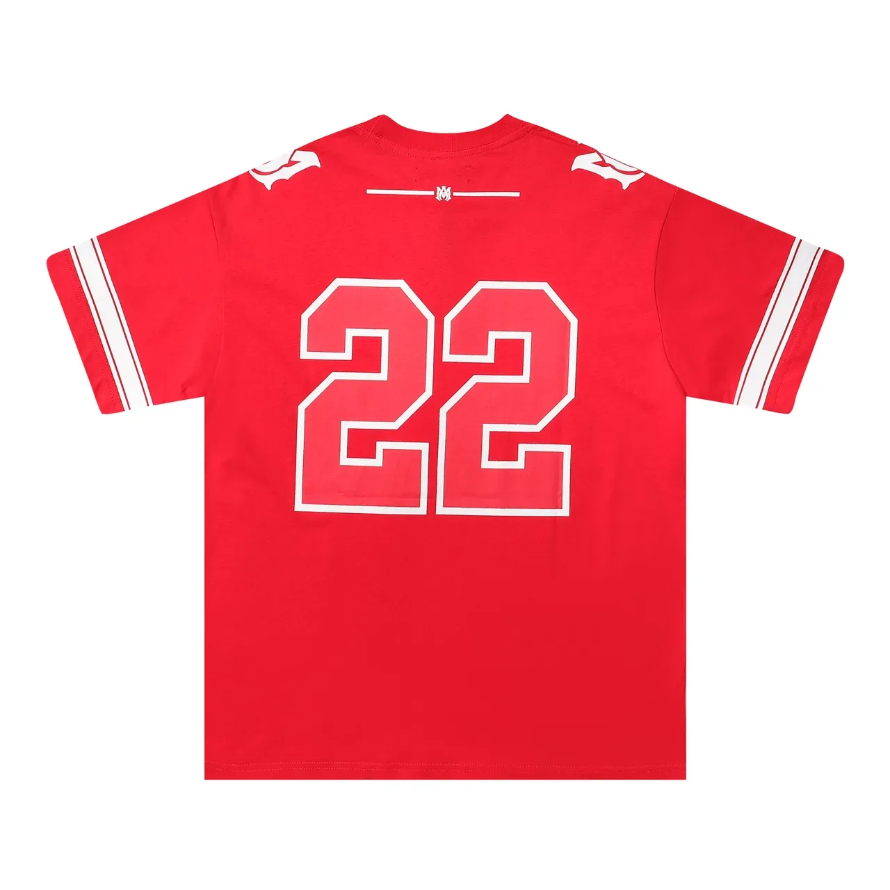 Amiri Rouge et Blanc Oversized Fit Manches Rayées Athlétiques Jersey 12