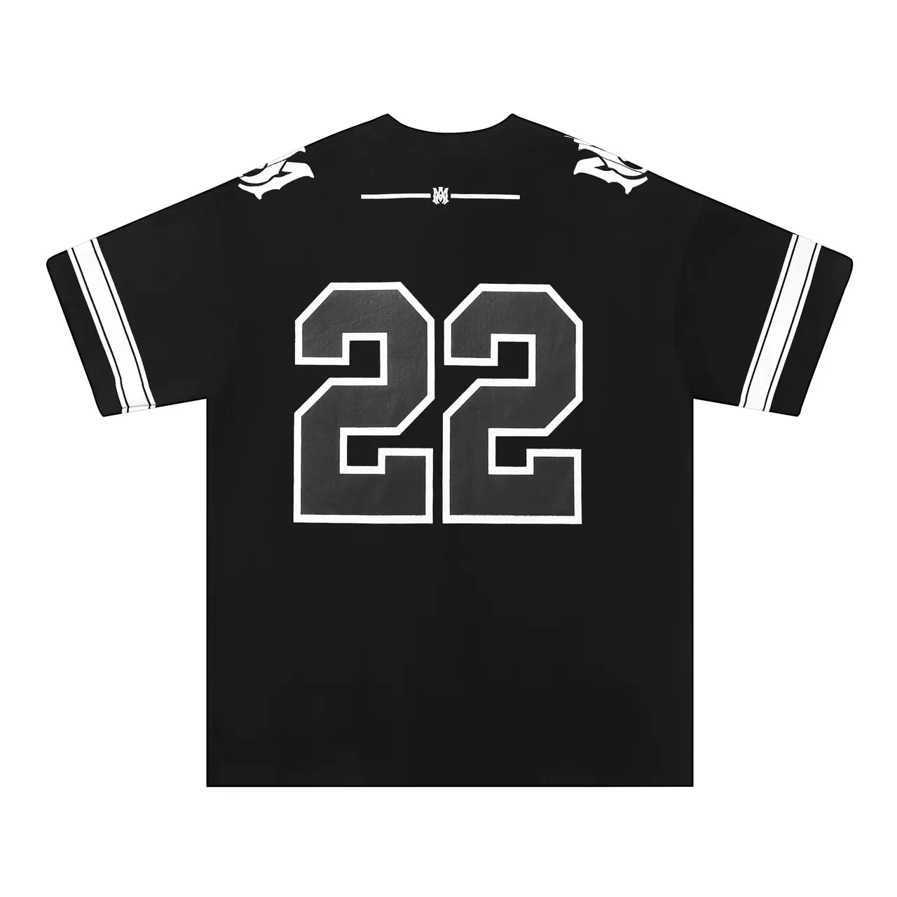 Amiri Rouge et Blanc Oversized Fit Manches Rayées Athlétiques Jersey 15