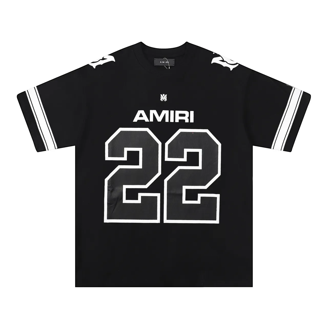 Amiri Rouge et Blanc Oversized Fit Manches Rayées Athlétiques Jersey 16