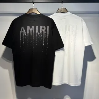 Amiri Rhinestone Drip Graphic T-Shirt