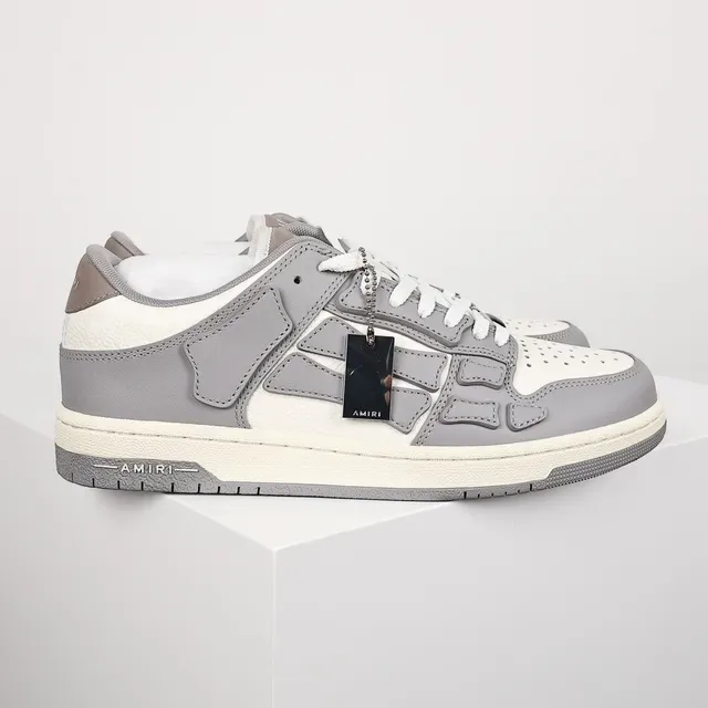 Amiri Skel Top Low Gris y Off-White Lifestyle Sneakers 3
