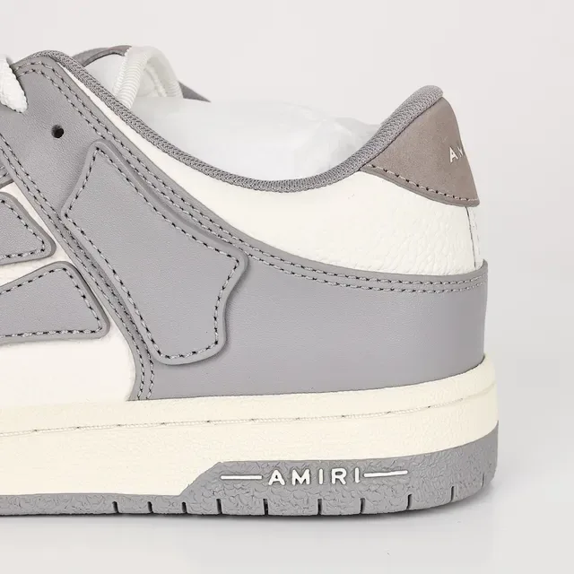 Amiri Skel Top Low Gris y Off-White Lifestyle Sneakers 4