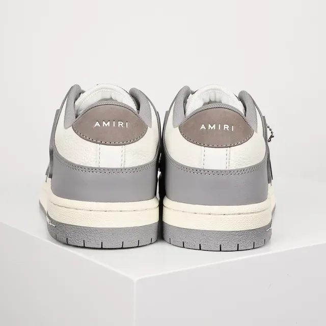 Amiri Skel Top Low Gris y Off-White Lifestyle Sneakers 8