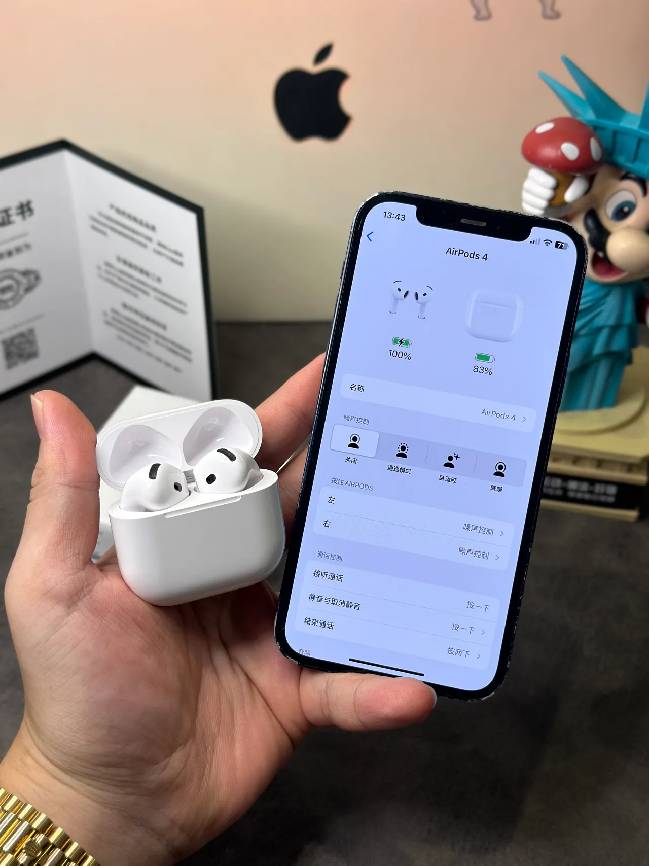 Apple AirPods White Stem-Style Matte Finish TWS Earbuds 9