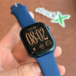 Apple Blue Black Square Case Flat Display Sports Watch