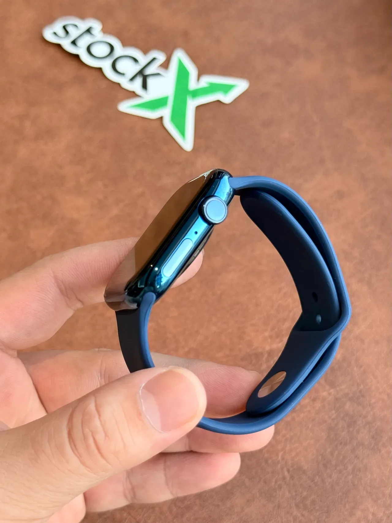 Apple Blue Black Square Case Flat Display Sports Watch 14