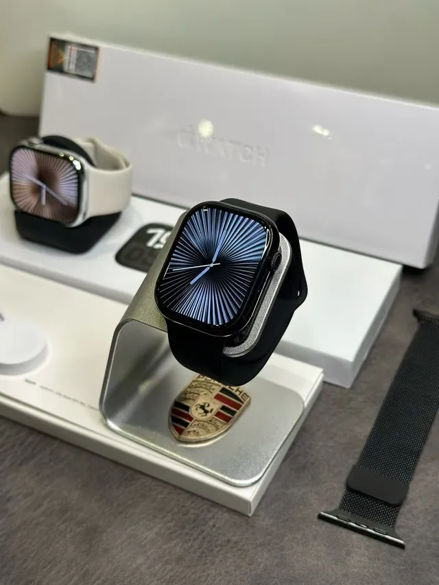 Apple ধূসর গোলাপী আয়তাকার অ্যালুমিনিয়াম কেস স্পোর্ট সিলিকন ব্যান্ডস স্পোর্টস ওয়াচ 2