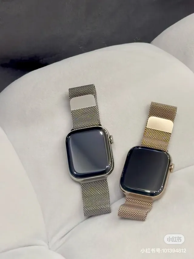 Apple ধূসর গোলাপী আয়তাকার অ্যালুমিনিয়াম কেস স্পোর্ট সিলিকন ব্যান্ডস স্পোর্টস ওয়াচ 21