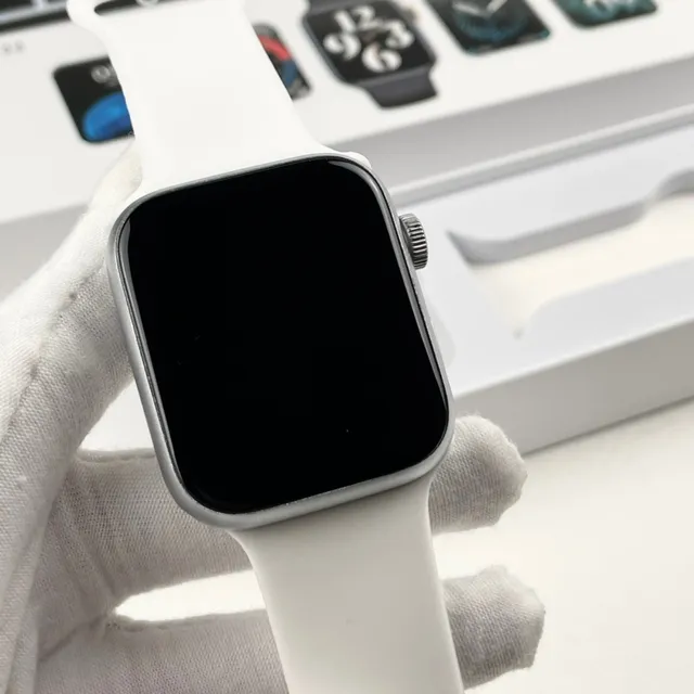 Apple Watch SE Banda Sport Branca Relógio Desportivo 4