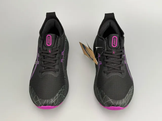 ASICS Gel-Kayano Black Purple Green-Speckled Running Shoes 8