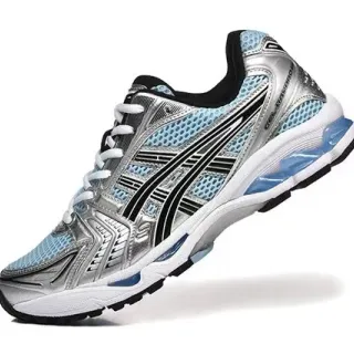 ASICS Gel-Kayano 银色和浅蓝色跑鞋