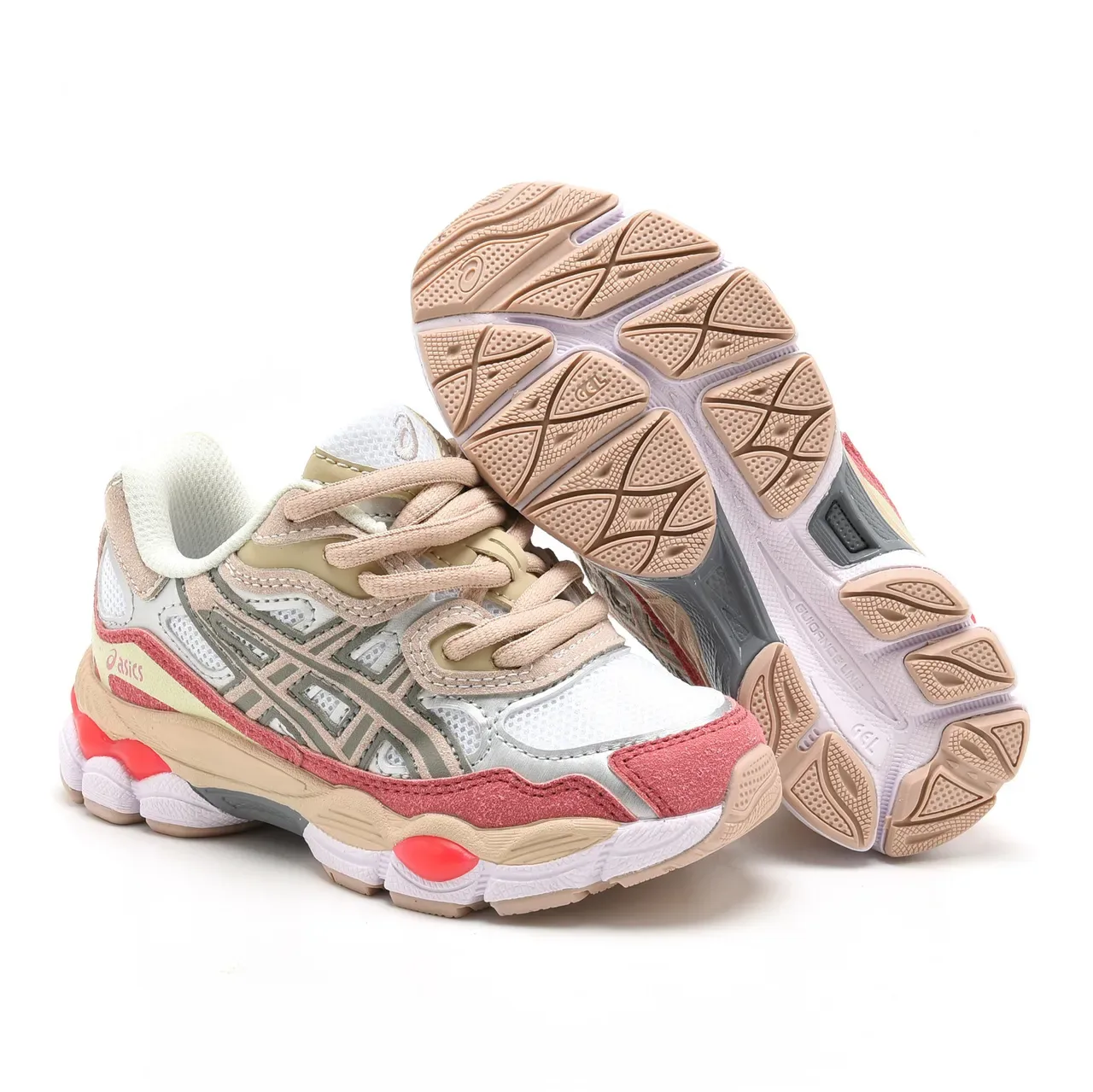 ASICS Gel-Kayano Branco Verde Camada Malha-Sintético Superior Atacadores Assimétricos Tênis Lifestyle 22