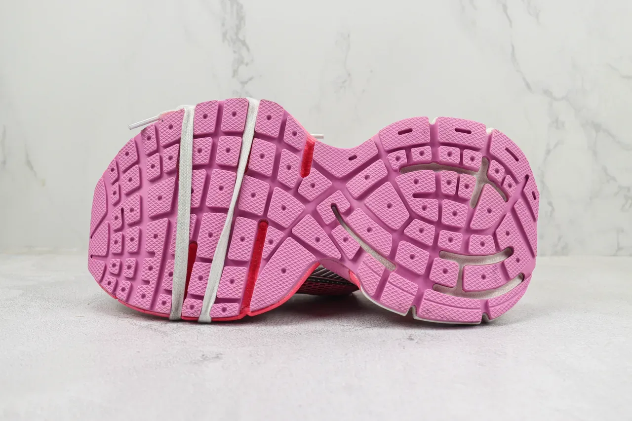 ASICS Pink Silver Mesh Upper Synthetic Overlays Chunky Sneakers 8