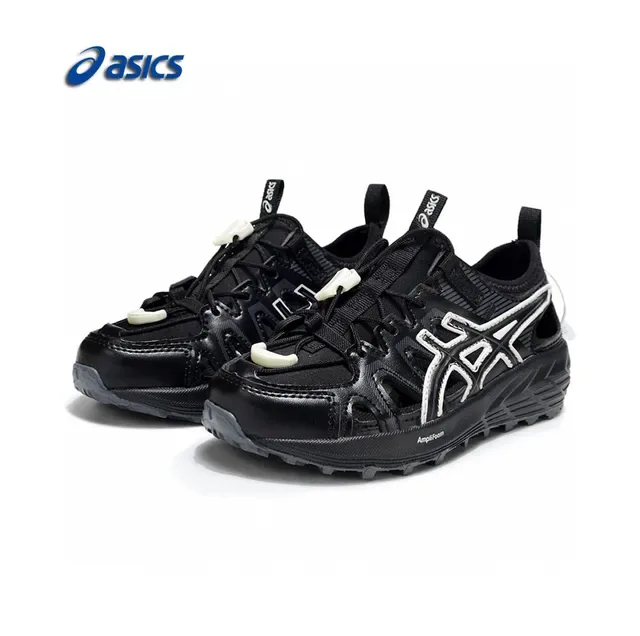 ASICS White Black Caged Midfoot Overlay Aggressive Lug Outsole Sneakers 4