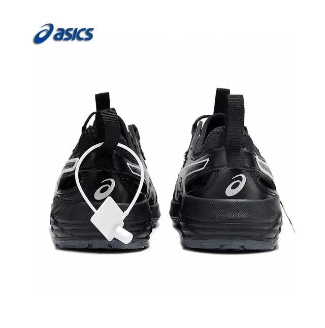 ASICS White Black Caged Midfoot Overlay Aggressive Lug Outsole Sneakers 7