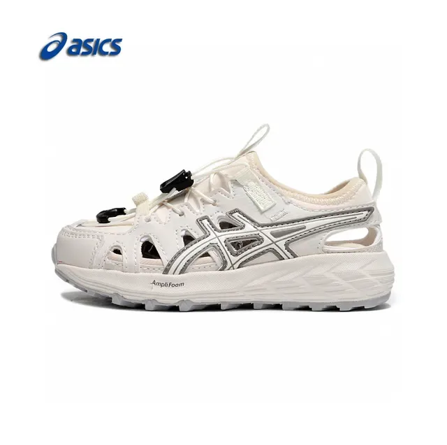 ASICS White Black Caged Midfoot Overlay Aggressive Lug Outsole Sneakers 8