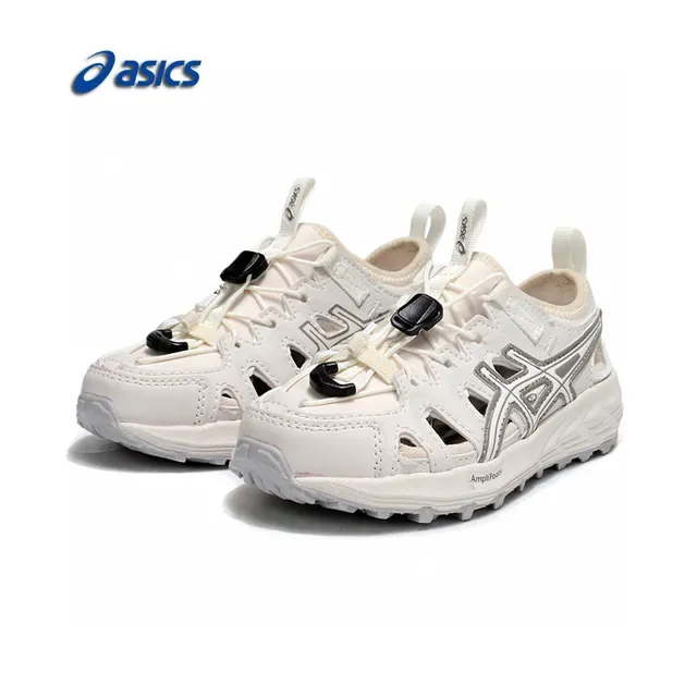 ASICS White Black Caged Midfoot Overlay Aggressive Lug Outsole Sneakers 10