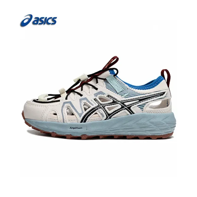 ASICS White Black Caged Midfoot Overlay Aggressive Lug Outsole Sneakers 14