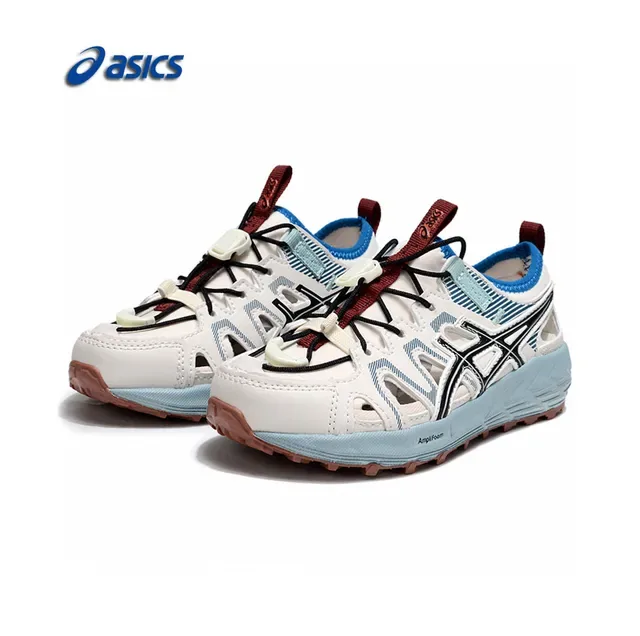 ASICS White Black Caged Midfoot Overlay Aggressive Lug Outsole Sneakers 16