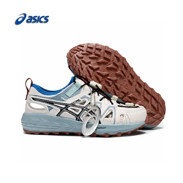 ASICS White Black Caged Midfoot Overlay Aggressive Lug Outsole Sneakers 17