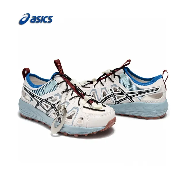 ASICS White Black Caged Midfoot Overlay Aggressive Lug Outsole Sneakers 18
