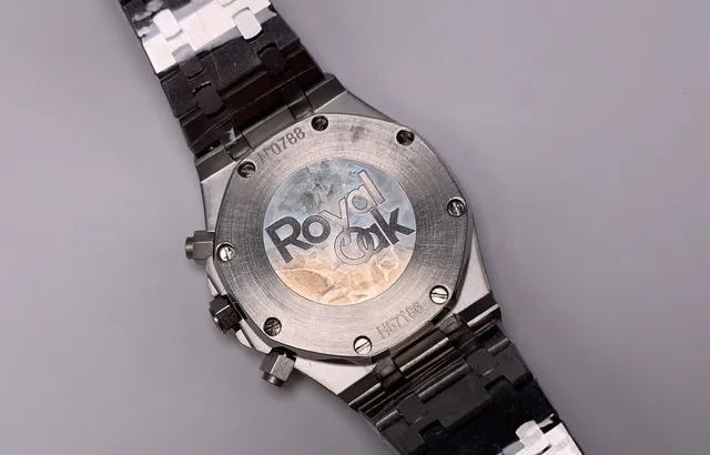 Audemars Piguet Royal Oak Offshore Chronograph সাদা ট্যাপিসেরি ডায়াল মেকানিক্যাল ওয়াচ 3