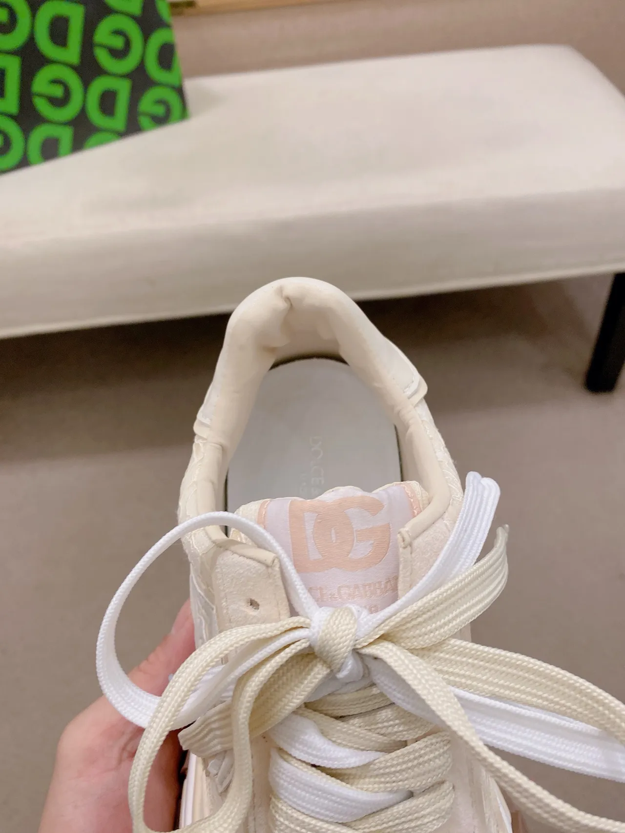 Balenciaga Beige White Sculpted Sole Lace-Up Low-Top Chunky Sneakers 4