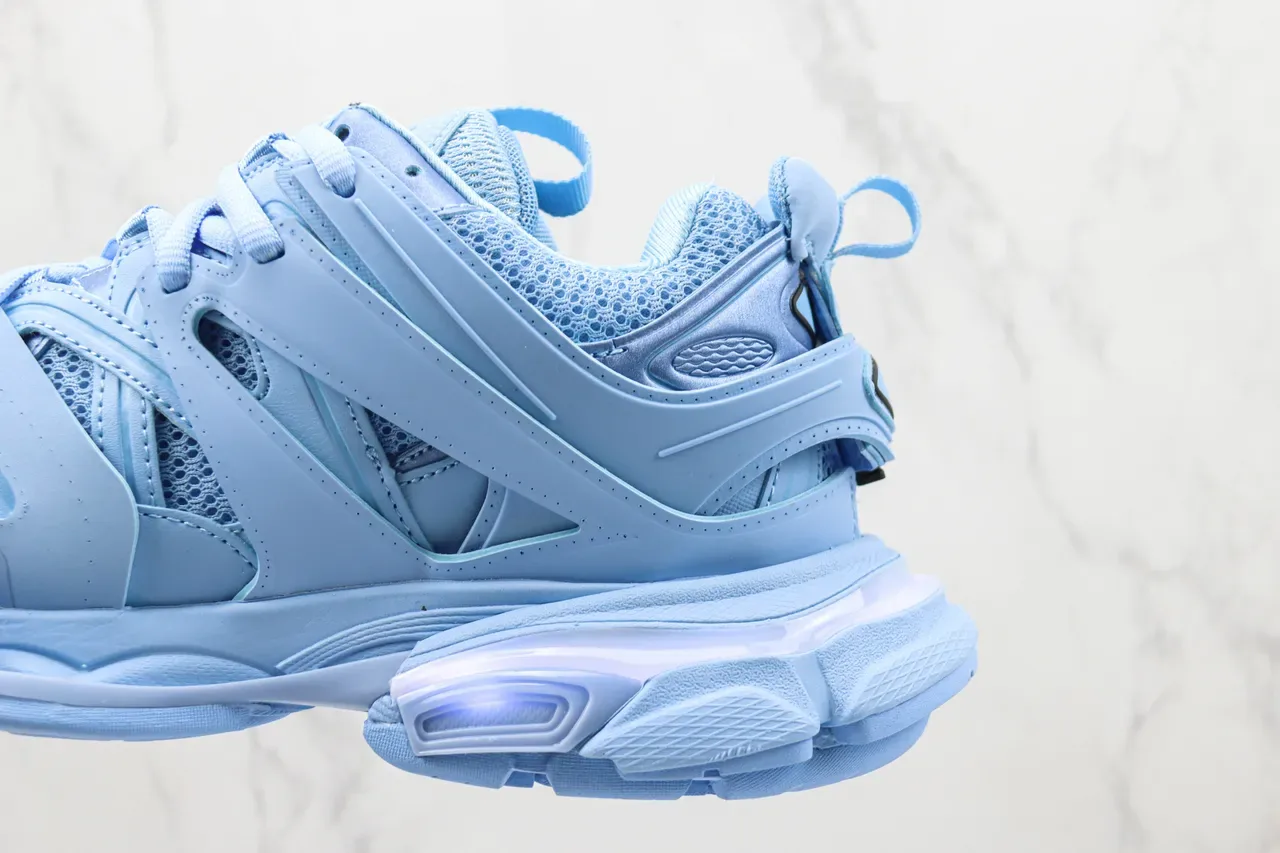 Balenciaga Chaussures Chunky à Semelle Bleu Vert et Construction de Cage en Couches 7