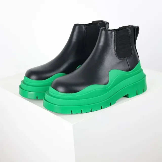 Balenciaga Le Cagole Bottes Chelsea Noir et Vert 2