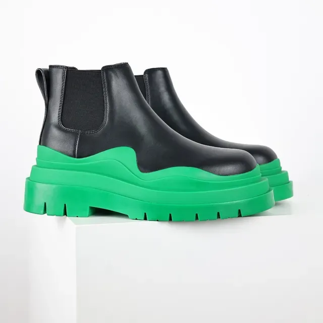Balenciaga Le Cagole Bottes Chelsea Noir et Vert 3