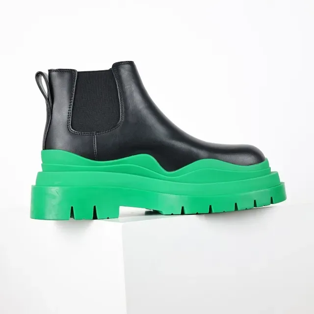 Balenciaga Le Cagole Bottes Chelsea Noir et Vert 7