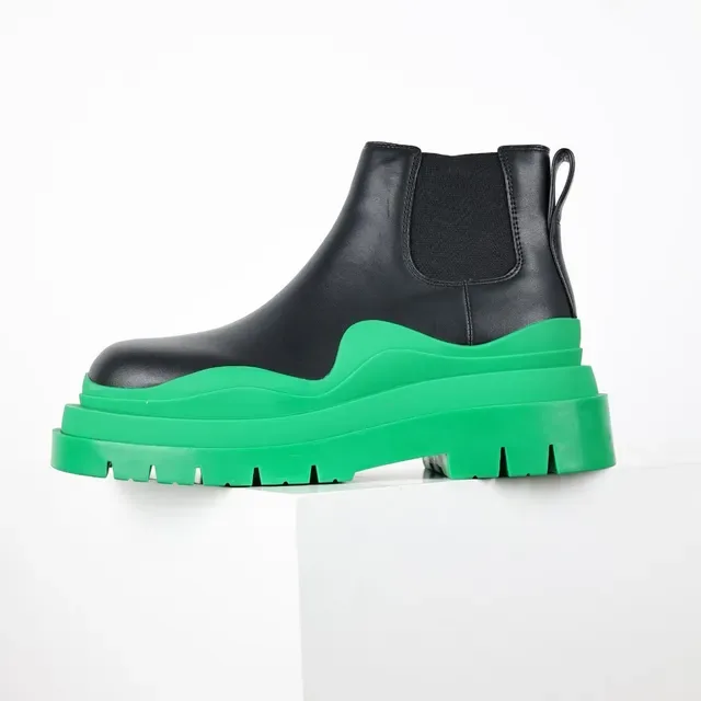 Balenciaga Le Cagole Bottes Chelsea Noir et Vert 9