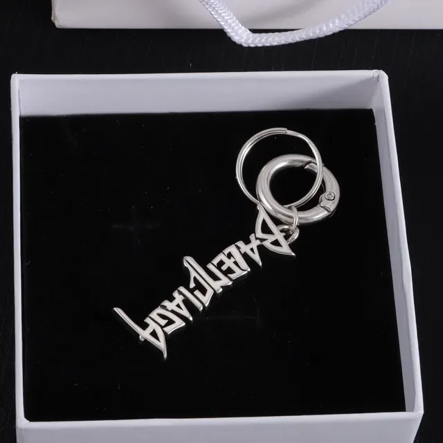 Balenciaga Logo Llaveros Colgantes Plata Metálica Joyería 6
