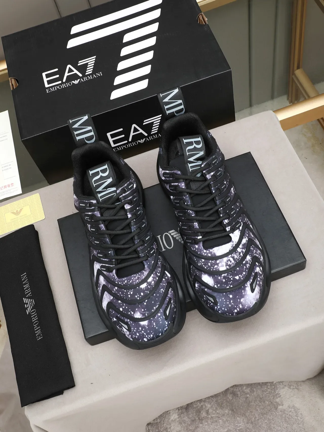 Balenciaga Purple Black Sculpted Geometric Sole Galaxy-Print Upper Chunky Sneakers 2