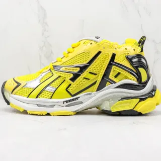 Balenciaga Runner Bright Yellow Black White Chunky Sneakers