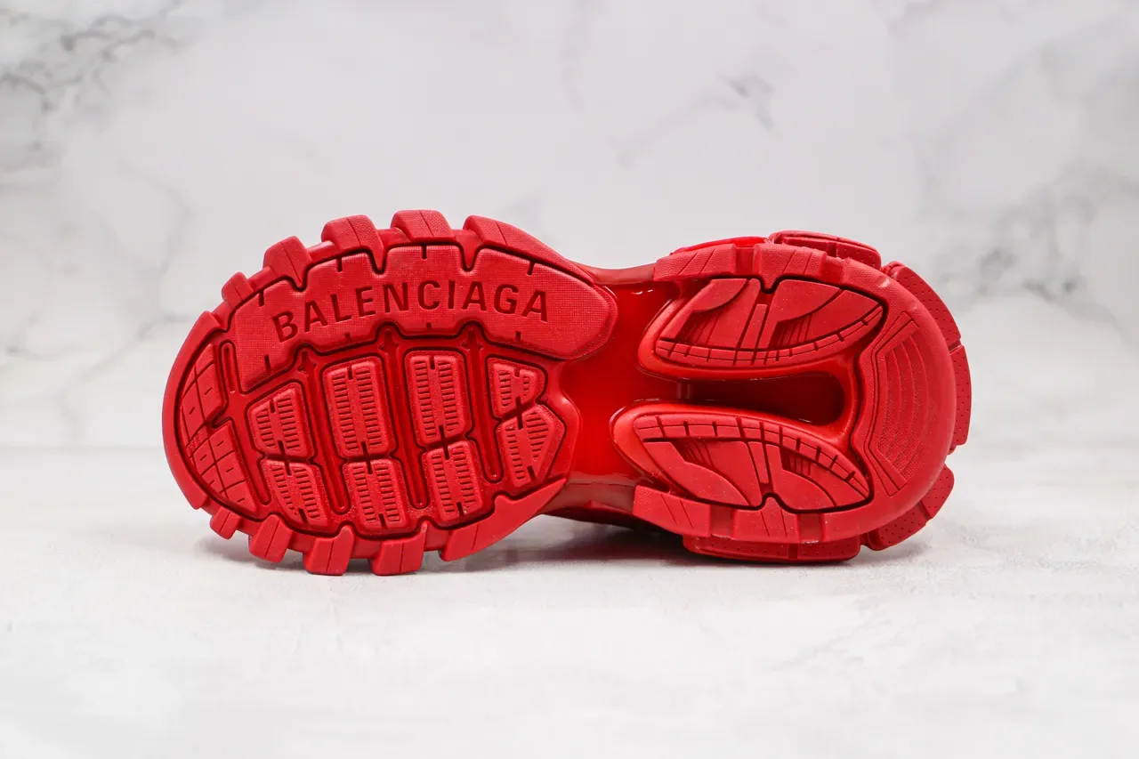 Balenciaga Runner Monochromatic Red Chunky Sneakers 3