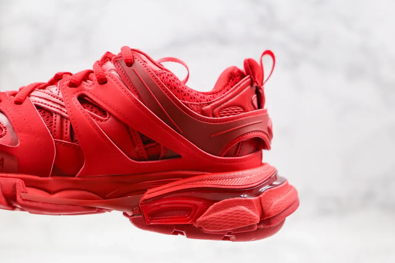Balenciaga Runner Monochromatic Red Chunky Sneakers 4