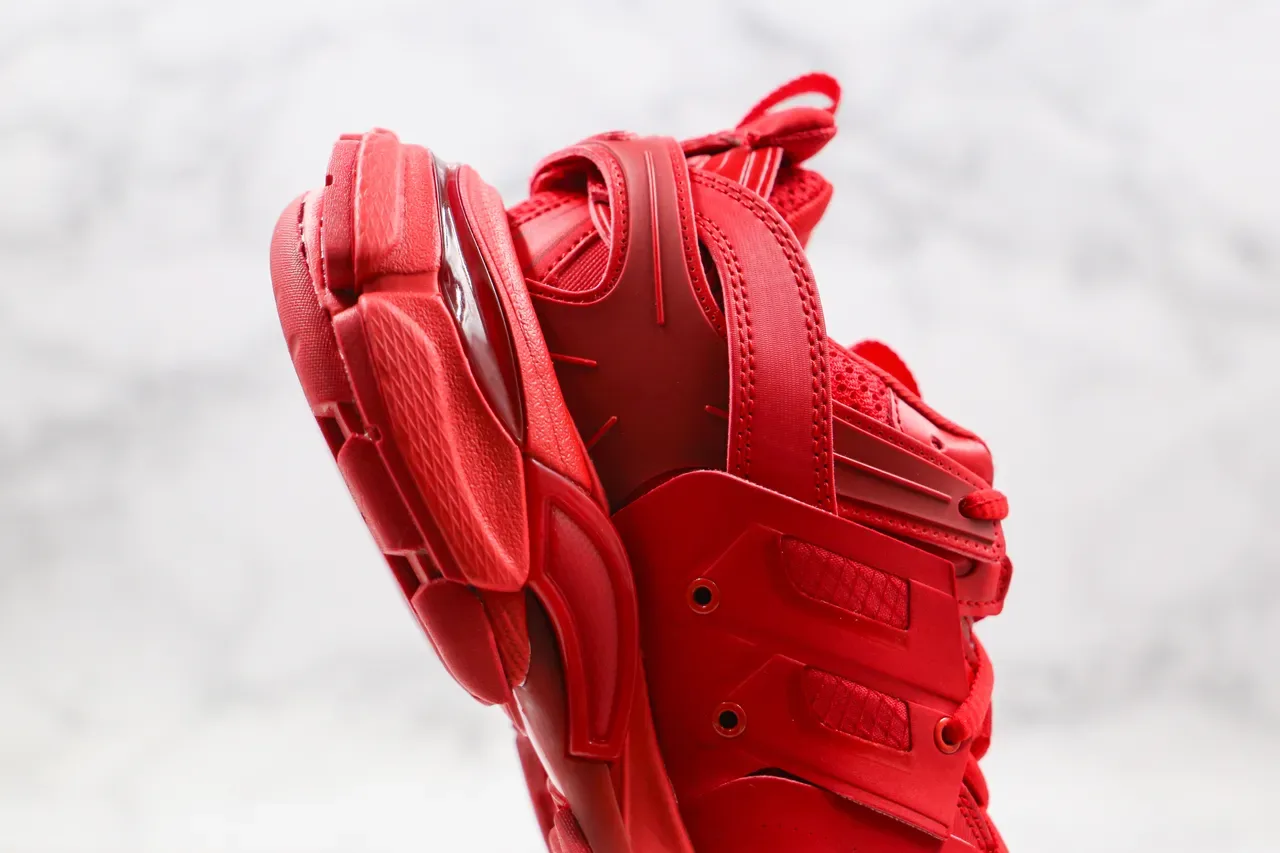 Balenciaga Runner Monochromatic Red Chunky Sneakers 5