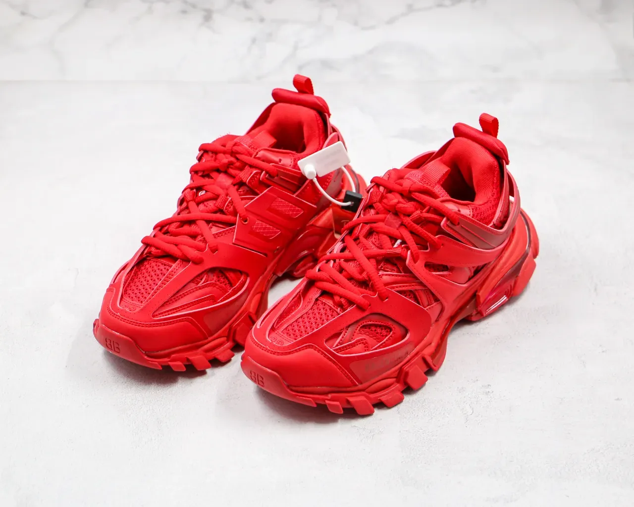 Balenciaga Runner Monochromatic Red Chunky Sneakers 7